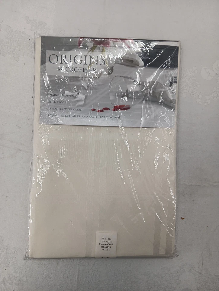 Origins 52" " Spill Proof Microfiber Tablecloth Oblong Eggplant