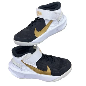 Zapatillas Nike Team Hustle D 10 Zapatos Talla 13C DD7302-102 Negro Blanco Dorado - Imagen 1 de 9