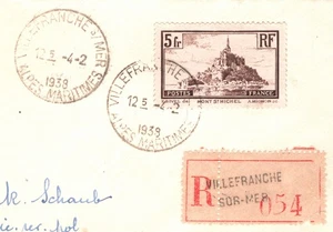 FRANCE Registered Cover 1939 Switzerland {samwells-covers}YQ456 - Picture 1 of 16
