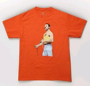 Freddie Mercury Queen Medium Orange T-Shirt ~ Official Merch ~ Double-Sided - Picture 1 of 6