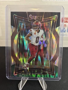 2024 Panini Select - Concourse Mike Sainristil #76 Black & Green Shock Prizm Rc - Bild 1 von 2