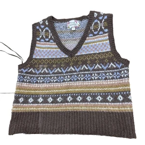 Pink Republic Nordic Knit Sweater Women S Boho Fairisle Brown Orange Blue Stripe - Picture 1 of 18