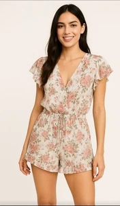 Trixxi kurzer Strampler mit Blumenmuster Größe S - Bild 1 von 8