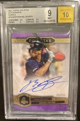 2021 Topps Five Star - Autographs Rafael Devers #FSA-RDF Purple /50 (AU) - Image 1 of 2