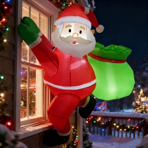 Babbo Natale Gonfiabile Natalizio 4FT Decorazioni da Esterno LED Luminosi da Incasso... - Foto 1 di 6