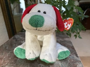 TY PLUFFIES  FROST Holiday PUPPY  Dog RED GREEN WHITE  Plush (Read) - Picture 1 of 10