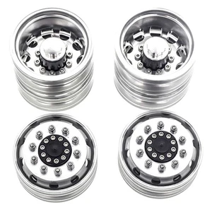 Metal Front Rear Wheel Rim Hub for 1:14 Tamiya Trailer Tractor Truck RC Car - Picture 1 of 9