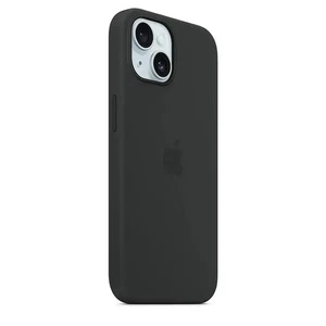 Custodia morbida silicone originale Apple con MagSafe per Apple iPhone 15 6,1" NERA - Foto 1 di 3