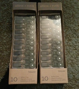 2 Inbus Roth Fenster Gardine Traverse Stange Rollenclips 10 Stück Bronze Finish - Bild 1 von 1