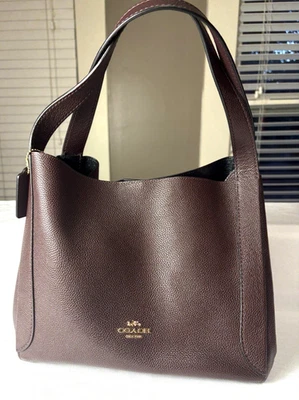 Coach Hadley 73549 Bordeaux Pebbled Leather Shoulder Tote Bag Purse EXCELLENT - Image 1 of 4