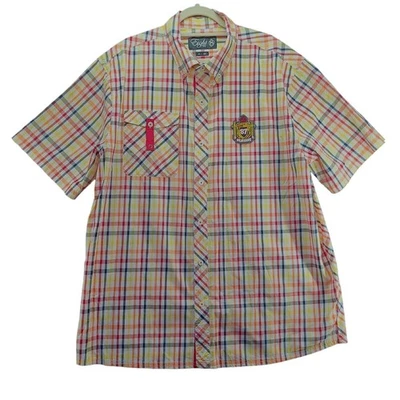 Eight 732 Mens Button Up Shirt Multi-Color Size 3XL 100% Cotton Short Sleeve - Image 1 of 4
