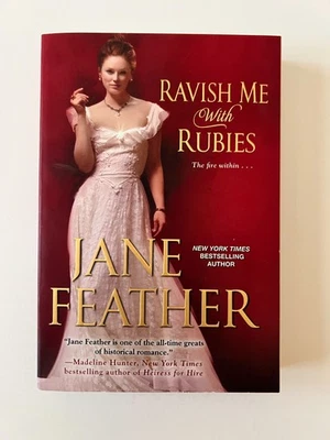 RAVISH ME WITH RUBIES Jane Feather Paperback Book Fiction History Romance Novel - Image 1 of 4