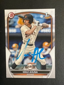 Maui Ahuna signed Karte 2023 1st Bowman In Person (IP) Autogramm Auto - Bild 1 von 2