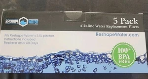 Reshape Water Alkaline Replacement Filter 5 Pack 79 Gal \300ltr - Picture 1 of 4