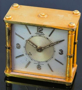 Jaeger LeCoultre Memovox orologio da tavolo sveglia da viaggio 49 mm x 51 mm circa 1950 - Foto 1 di 4