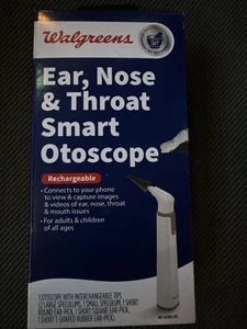 NEW! Walgreens Ear, Nose & Throat Smart Otoscope Rechargable “Connects To Phone” - Picture 1 of 4