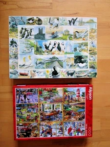 2 x  Puzzle - 1000 Teile /Alipson - Jahreszeiten, Jigsaw Coastal National Trust - Bild 1 von 6