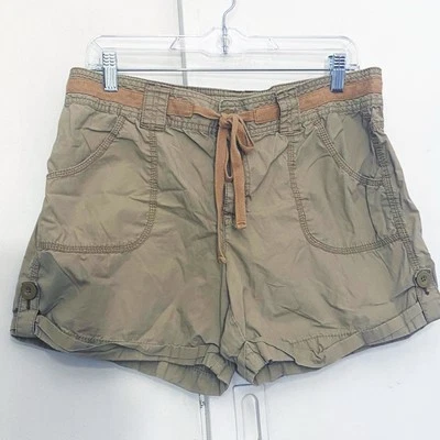 Pantalones Cortos Informales Para Mujer Faded Glory Algodón Caqui Tostado Estilo Carga 12 Foto 1 de 4