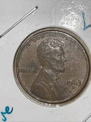 1963 Penny With Die Chip Above Head And The L On Rim Error - Image 1 of 3