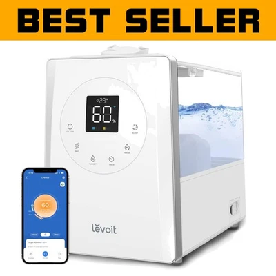 Smart LV600S Humidifier - 6L Top Fill with Warm & Cool Mist for Cozy Comfort - Image 1 of 4