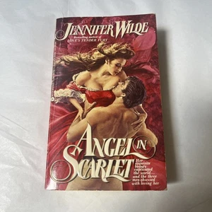 Angel in Scarlet Jennifer Wilde 1986 1st Ed 1st Print PB Avon Vintage Cover - Picture 1 of 8