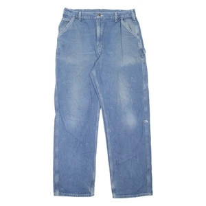 Jeans De Trabajo Para Hombre CARHARTT Azul Relajado Ajustado Stone Wash W34 L33 - Imagen 1 de 6