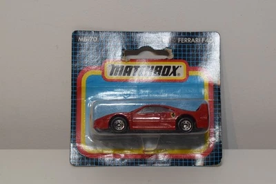 B86 1:64 3 INCH 3INCH MATCHBOX MB-70 MB70 MB 70 FERRARI F40 F 40 RED MIB SHORT - Bild 1 von 4