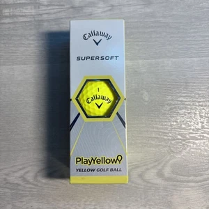 Callaway Supersoft Yellow NEW Golf Balls, Mint Condition, AAAAA Quality 3 PACK - Picture 1 of 6