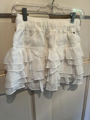 Falda Hollister Volantes Blanca Talla Pequeña Nueva Con Etiquetas Foto 1 de 4