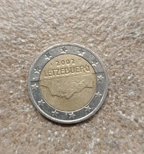 2 Euro Letzebuerg 2002 Moneta molto Rara in buono stato Come Foto - Foto 1 di 2