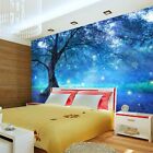 Blue Background Tree Full Wall Mural Photo Wallpaper Printing 3D Decor Kid Home