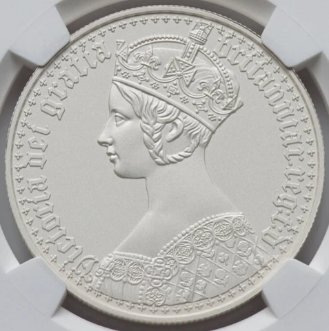 NGC PF70 Matte 2021 Alderney Gothic Crown Victoria Coin, 1 Oz UK Britain England Cover