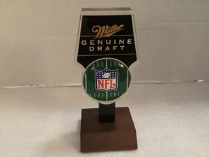 MILLER GENUINE DRAFT NFL BEER ACRYLIC TAP HANDLE - Picture 1 of 6