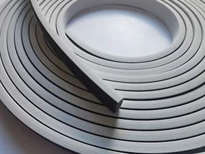 Neu 10 mm x 4 mm flexible Rolle Intumeszenz solide Feuertürdichtung 5,1 m BS476 -22 weiß - Bild 1 von 2