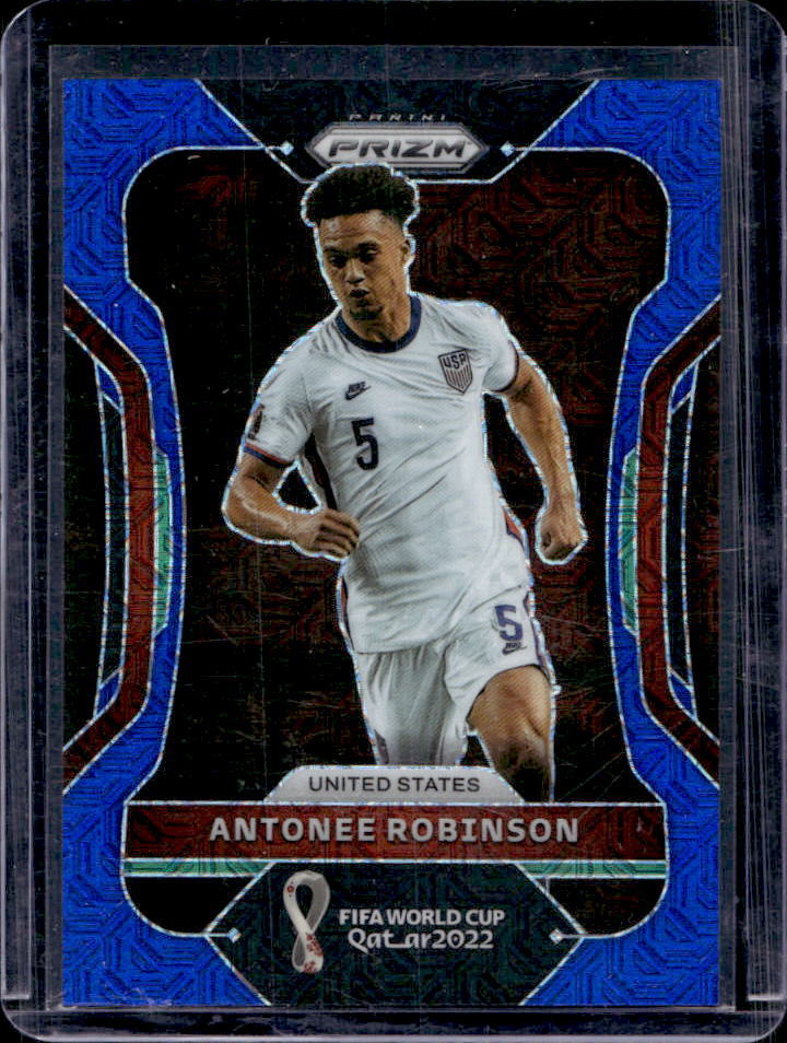 2022 Prizm Fifa World Cup Qatar Antonee Robinson Blue Mojo Prizm #2/75