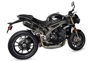 Speed Triple 1050 Exhausts SP Engineering Carbon Fibre Stubby Moto GP 2016-2017 - Picture 1 of 9