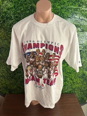 Camiseta Dream Team Campeones de Baloncesto de Estados Unidos 1996 Campeón Original 2XL Foto 1 de 4