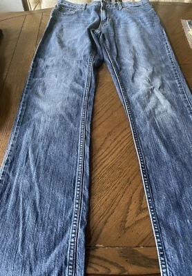Old Navy Jeans Size 32 X 34” Mens Mid Rise Straight Medium Wash Blue Pre Owned - Image 1 of 4