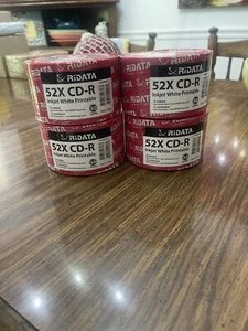 200 RIDATA-RITEK 52X Blank CD-R CDR White Inkjet Hub Printable 700MB Disc - Picture 1 of 1