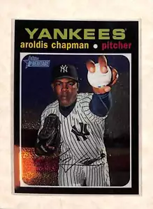 2020 Topps Chrome Heritage #THC-484 Aroldis Chapman /999 quasi nuovo - Foto 1 di 2