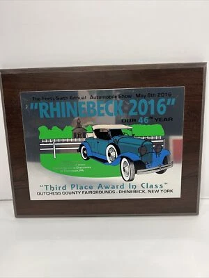 2016 Rhinebeck 46 Years Car Show Dutchess County Fairgrounds NY Plate Plaque - Image 1 of 4