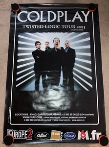 POSTER Coldplay 2005 Twisted Logic Tour France Genuine (31 1/2" X 46 1/2") MINT - Picture 1 of 4