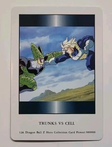 DRAGONBALL Z HERO COLLECTION 1 #128 TRUNKS vs CELL AMADA ARTBOX 1995 - Picture 1 of 2