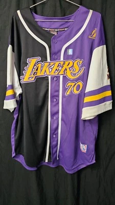 Chaqueta de Tiro Camiseta de Calentamiento Oficial Vintage NBA OUNK Los Angeles Lakers #70 Foto 1 de 4