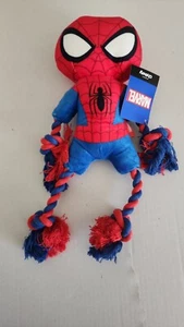 Marvel RIVALS SPIDER MAN Rope Plush Squeeky Dog Pet Puppy Toy for Medium Dogs - Picture 1 of 5