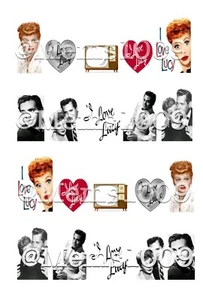 I Love Lucy nail art (WATER DECALS) I Love Lucy Nail Decals - Picture 1 of 1