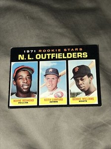 1971 Topps High #728 NL Rookie Outfielders Redmond Lampard Bernie Williams NM