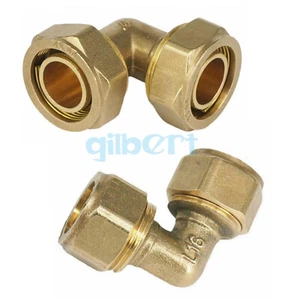 1 Piece 16/18/20/25/32mm Pex-AL-Pex Tube Elbow Brass Fitting Floor Heating - Picture 1 of 17