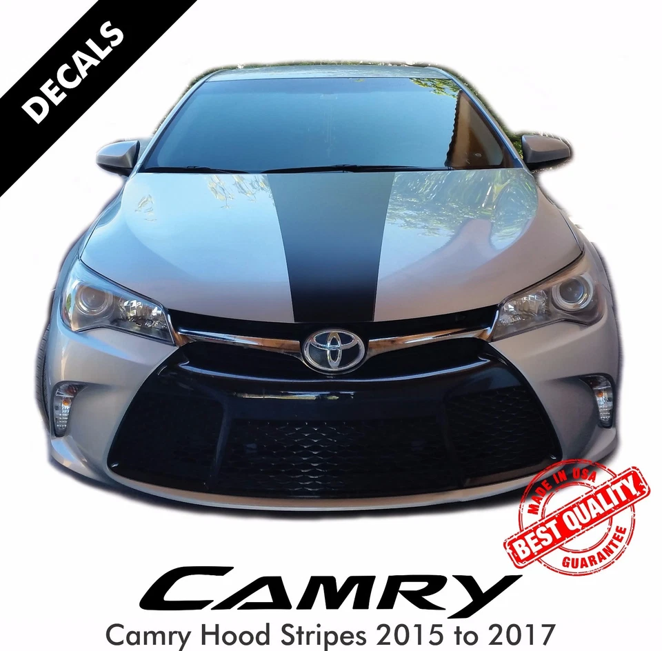 Calcomanías adhesivas de vinilo a rayas de capó precortadas Toyota Camry SE 2015 a 2017 |41 Foto 1 de 4