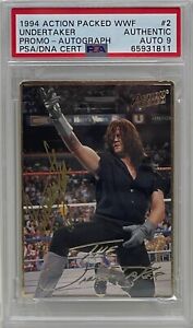 UNDERTAKER Signed 1994 Action Packed WWF Promo Wrestling Trading CARD #2 PSA/DNA